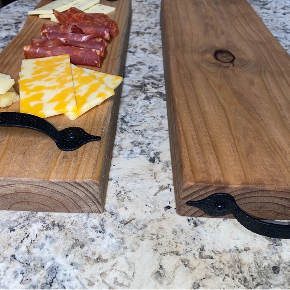 Wood Charcuterie Boards / Trays with Handles - Picture 3 of 4